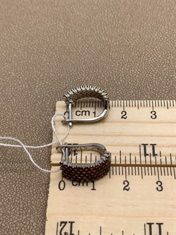 *Серьги Рыжий Фианит Микро Вставки арт. SL-E00248-X-WB-X-X-DG-850 вес 4,23 г - фото 241767