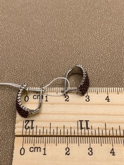 *Серьги Рыжий Фианит Микро Вставки арт. SL-E00248-X-WB-X-X-DG-850 вес 4,23 г - фото 241768