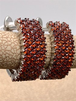 *Серьги Рыжий Фианит Микро Вставки арт. SL-E00248-X-WB-X-X-DG-850 вес 4,23 г - фото 241772