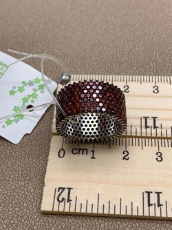 *Кольцо р.17 Рыжий Фианит Микро Вставки арт. SL-R01317-X-WB-X-X-DG-233 вес 7,35 г - фото 241775