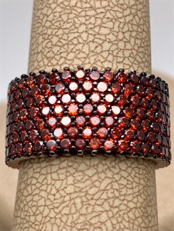 *Кольцо р.17 Рыжий Фианит Микро Вставки арт. SL-R01317-X-WB-X-X-DG-233 вес 7,35 г - фото 241777