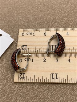 *Серьги Рыжий Фианит Микро Вставки арт. MP-E00598-X-WB-X-X-DG-499 вес 5,76 г - фото 241785 *Серьги Рыжий Фианит Микро Вставки арт. MP-E00598-X-WB-X-X-DG-499 вес 5,76 г - фото 241785