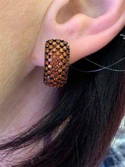 *Серьги Рыжий Фианит Микро Вставки арт. MP-E00598-X-WB-X-X-DG-499 вес 5,76 г - фото 241786 *Серьги Рыжий Фианит Микро Вставки арт. MP-E00598-X-WB-X-X-DG-499 вес 5,76 г - фото 241786