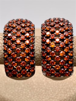 *Серьги Рыжий Фианит Микро Вставки арт. MP-E00598-X-WB-X-X-DG-499 вес 5,76 г - фото 241789 *Серьги Рыжий Фианит Микро Вставки арт. MP-E00598-X-WB-X-X-DG-499 вес 5,76 г - фото 241789