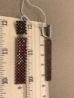 *Серьги Рыжий Фианит Микро Вставки арт. CZ-E01595-X-WB-X-X-DG-003 вес 12,30 г - фото 241811