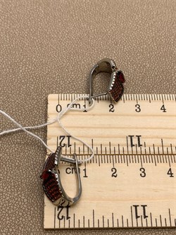 *Серьги Рыжий Фианит Микро Вставки арт. CZ-E01212-X-WB-RG-X-DG-758 вес 6,05 г - фото 241821