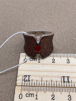 *Кольцо р.18 Рыжий Фианит Микро Вставки арт. CZ-R01212-X-WB-RG-X-DG-727 вес 8,29 г - фото 241827