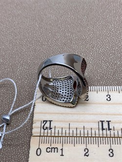 *Кольцо р.18 Рыжий Фианит Микро Вставки арт. CZ-R01212-X-WB-RG-X-DG-727 вес 8,29 г - фото 241828