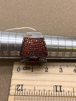 *Кольцо р.18 Рыжий Фианит Микро Вставки арт. CZ-R01212-X-WB-RG-X-DG-727 вес 8,29 г - фото 241835