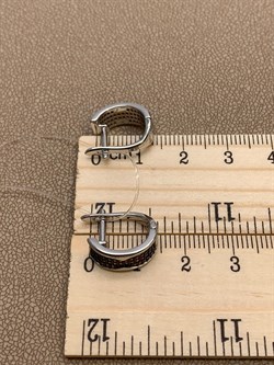 *Серьги Рыжий Фианит Микро Вставки арт. MP-E00805-X-WB-X-X-Or-327 вес 3,83 г - фото 241847