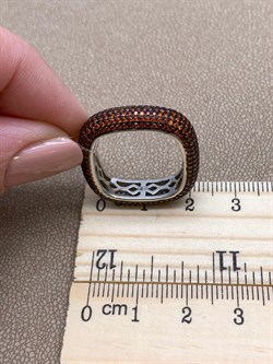 *Кольцо р.18 Рыжий Фианит Микро Вставки арт. MP-R00905-X-WB-X-X-DG-295 вес 6,14 г - фото 241862 *Кольцо р.18 Рыжий Фианит Микро Вставки арт. MP-R00905-X-WB-X-X-DG-295 вес 6,14 г - фото 241862