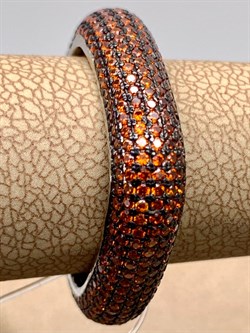 *Кольцо р.18 Рыжий Фианит Микро Вставки арт. MP-R00905-X-WB-X-X-DG-295 вес 6,14 г - фото 241864 *Кольцо р.18 Рыжий Фианит Микро Вставки арт. MP-R00905-X-WB-X-X-DG-295 вес 6,14 г - фото 241864