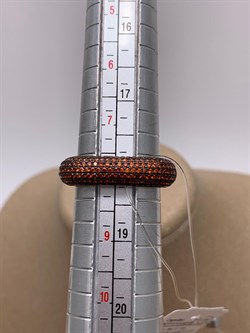 *Кольцо р.18 Рыжий Фианит Микро Вставки арт. MP-R00905-X-WB-X-X-DG-295 вес 6,14 г - фото 241867 *Кольцо р.18 Рыжий Фианит Микро Вставки арт. MP-R00905-X-WB-X-X-DG-295 вес 6,14 г - фото 241867