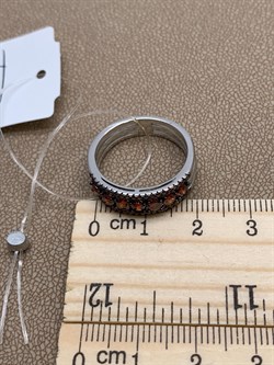 *Кольцо р.18 Рыжий Фианит Микро Вставки арт. CZ-R00681-X-WB-Or-X-Or-608 вес 4,21 г - фото 241879 *Кольцо р.18 Рыжий Фианит Микро Вставки арт. CZ-R00681-X-WB-Or-X-Or-608 вес 4,21 г - фото 241879