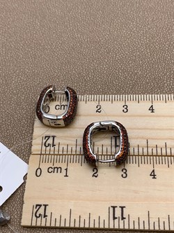 *Серьги Конго Рыжий Фианит Микро Вставки арт. MP-E00905-X-WB-X-X-DG-315 вес 6,36 г - фото 241896 *Серьги Конго Рыжий Фианит Микро Вставки арт. MP-E00905-X-WB-X-X-DG-315 вес 6,36 г - фото 241896