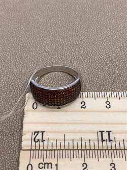 *Кольцо р.18,5 Рыжий Фианит Микро Вставки арт. MP-R01516-X-WB-X-X-Or-985 вес 4,1 г - фото 241904 *Кольцо р.18,5 Рыжий Фианит Микро Вставки арт. MP-R01516-X-WB-X-X-Or-985 вес 4,1 г - фото 241904