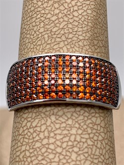 *Кольцо р.18,5 Рыжий Фианит Микро Вставки арт. MP-R01516-X-WB-X-X-Or-985 вес 4,1 г - фото 241907 *Кольцо р.18,5 Рыжий Фианит Микро Вставки арт. MP-R01516-X-WB-X-X-Or-985 вес 4,1 г - фото 241907