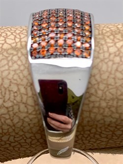 *Кольцо р.18,5 Рыжий Фианит Микро Вставки арт. MP-R01516-X-WB-X-X-Or-985 вес 4,1 г - фото 241908 *Кольцо р.18,5 Рыжий Фианит Микро Вставки арт. MP-R01516-X-WB-X-X-Or-985 вес 4,1 г - фото 241908