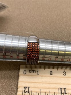 *Кольцо р.18,5 Рыжий Фианит Микро Вставки арт. MP-R01516-X-WB-X-X-Or-985 вес 4,1 г - фото 241911 *Кольцо р.18,5 Рыжий Фианит Микро Вставки арт. MP-R01516-X-WB-X-X-Or-985 вес 4,1 г - фото 241911