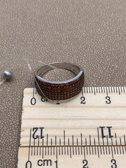 *Кольцо р.17 Рыжий Фианит Микро Вставки арт. MP-R01516-X-WB-X-X-Or-855 вес 3,63 г - фото 241914 *Кольцо р.17 Рыжий Фианит Микро Вставки арт. MP-R01516-X-WB-X-X-Or-855 вес 3,63 г - фото 241914