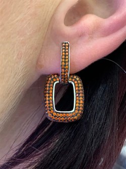 *Серьги Трансформеры Рыжий Фианит Микро Вставки арт. MP-E01516-X-WB-X-X-Or-971 вес 4,96 г - фото 241925 *Серьги Трансформеры Рыжий Фианит Микро Вставки арт. MP-E01516-X-WB-X-X-Or-971 вес 4,96 г - фото 241925