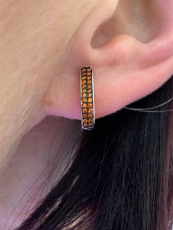 *Серьги Трансформеры Рыжий Фианит Микро Вставки арт. MP-E01516-X-WB-X-X-Or-971 вес 4,96 г - фото 241926 *Серьги Трансформеры Рыжий Фианит Микро Вставки арт. MP-E01516-X-WB-X-X-Or-971 вес 4,96 г - фото 241926