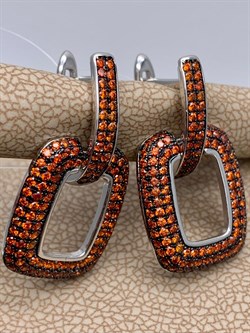 *Серьги Трансформеры Рыжий Фианит Микро Вставки арт. MP-E01516-X-WB-X-X-Or-971 вес 4,96 г - фото 241930 *Серьги Трансформеры Рыжий Фианит Микро Вставки арт. MP-E01516-X-WB-X-X-Or-971 вес 4,96 г - фото 241930