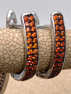 *Серьги Трансформеры Рыжий Фианит Микро Вставки арт. MP-E01516-X-WB-X-X-Or-971 вес 4,96 г - фото 241932 *Серьги Трансформеры Рыжий Фианит Микро Вставки арт. MP-E01516-X-WB-X-X-Or-971 вес 4,96 г - фото 241932