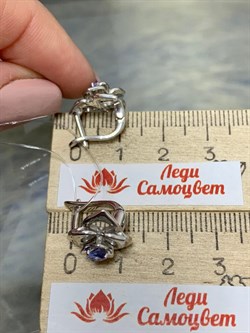 *Серьги Роза Танзанит арт SM-E00573-X-W-TN-X-X-562 вес 5,08 г - фото 241954 *Серьги Роза Танзанит арт SM-E00573-X-W-TN-X-X-562 вес 5,08 г - фото 241954