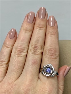 *Кольцо р.18,5 Роза Танзанит арт. SM-R01829-X-W-TN-X-X-806 вес 3,38 г - фото 241962 *Кольцо р.18,5 Роза Танзанит арт. SM-R01829-X-W-TN-X-X-806 вес 3,38 г - фото 241962