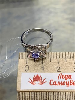 *Кольцо р.18,5 Роза Танзанит арт. SM-R01829-X-W-TN-X-X-806 вес 3,38 г - фото 241964 *Кольцо р.18,5 Роза Танзанит арт. SM-R01829-X-W-TN-X-X-806 вес 3,38 г - фото 241964
