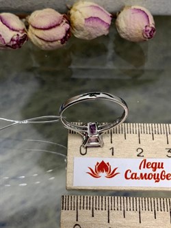 *Кольцо р.20 Аметист Урал арт. К1270/Ag-617/14-667 вес 2,31 г - фото 242114