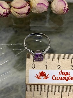 *Кольцо р.20 Аметист Урал арт. К1270/Ag-617/14-667 вес 2,31 г - фото 242115