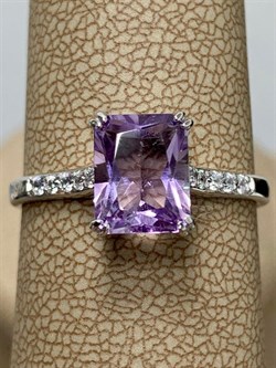 *Кольцо р.20 Аметист Урал арт. К1270/Ag-617/14-667 вес 2,31 г - фото 242119