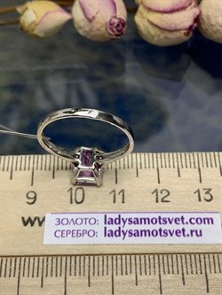 *Кольцо р.18,5 Аметист Урал арт. К1270/Ag-617/14-986 вес  2,08 г - фото 242141