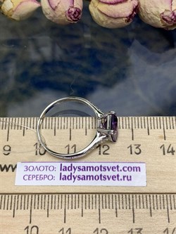 *Кольцо р.18,5 Аметист Урал арт. К1270/Ag-617/14-986 вес  2,08 г - фото 242143