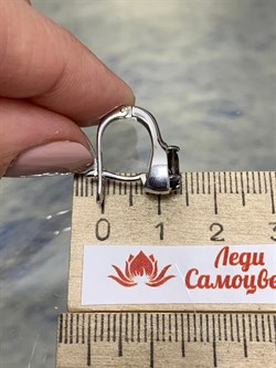 *Серьги Микс Аметист Дымчатый Кварц арт. С1345/Ag-607/41ПОЗ-492 вес 3,78 г - фото 242183