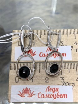 *Серьги Оникс арт. 2340391247-20-113 вес 5,8 г - фото 242250 *Серьги Оникс арт. 2340391247-20-113 вес 5,8 г - фото 242250