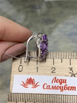 *Серьги Орхидея Аметист Урал арт. С1035Ю/Ag-607/14-041 вес 4,65 г - фото 242308 *Серьги Орхидея Аметист Урал арт. С1035Ю/Ag-607/14-041 вес 4,65 г - фото 242308