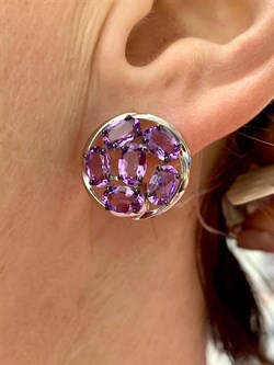 *Серьги Орхидея Аметист Урал арт. С1035Ю/Ag-607/14-041 вес 4,65 г - фото 242309 *Серьги Орхидея Аметист Урал арт. С1035Ю/Ag-607/14-041 вес 4,65 г - фото 242309