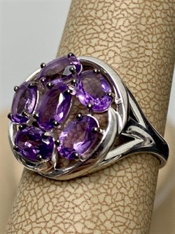 *Кольцо р.18 Аметист Урал арт. К1035Ю/Ag-607/14-578 вес 3,11 г - фото 242320