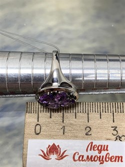 *Кольцо р.17,5 Орхидея Аметист Урал арт. К1034Ю/Ag-607/1/14-357 вес 2,44 г - фото 242377 *Кольцо р.17,5 Орхидея Аметист Урал арт. К1034Ю/Ag-607/1/14-357 вес 2,44 г - фото 242377