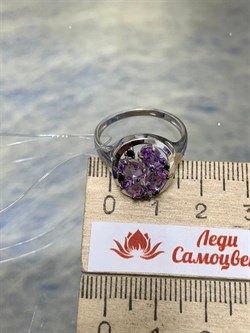 *Кольцо р.17,5 Орхидея Аметист Урал арт. К1034Ю/Ag-607/1/14-357 вес 2,44 г - фото 242379 *Кольцо р.17,5 Орхидея Аметист Урал арт. К1034Ю/Ag-607/1/14-357 вес 2,44 г - фото 242379