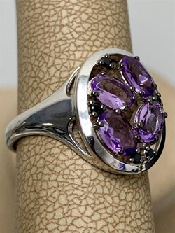 *Кольцо р.17,5 Орхидея Аметист Урал арт. К1034Ю/Ag-607/1/14-357 вес 2,44 г - фото 242381 *Кольцо р.17,5 Орхидея Аметист Урал арт. К1034Ю/Ag-607/1/14-357 вес 2,44 г - фото 242381