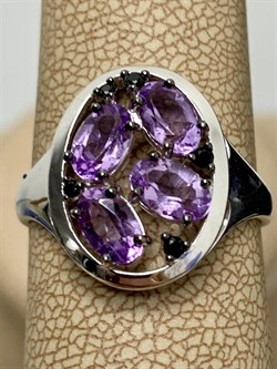 *Кольцо р.18,5 Орхидея Аметист Урал арт. К1034Ю/Ag-607/1/14-407 вес 2,68 г - фото 242384 *Кольцо р.18,5 Орхидея Аметист Урал арт. К1034Ю/Ag-607/1/14-407 вес 2,68 г - фото 242384