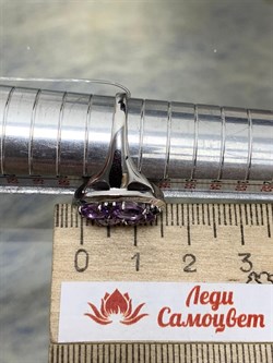 *Кольцо р.18,5 Орхидея Аметист Урал арт. К1034Ю/Ag-607/1/14-407 вес 2,68 г - фото 242390 *Кольцо р.18,5 Орхидея Аметист Урал арт. К1034Ю/Ag-607/1/14-407 вес 2,68 г - фото 242390