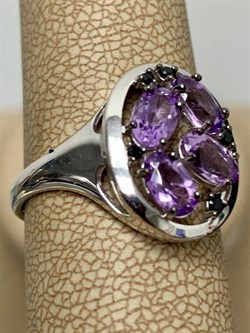 *Кольцо р.18,5 Орхидея Аметист Урал арт. К1034Ю/Ag-607/1/14-407 вес 2,68 г - фото 242391 *Кольцо р.18,5 Орхидея Аметист Урал арт. К1034Ю/Ag-607/1/14-407 вес 2,68 г - фото 242391