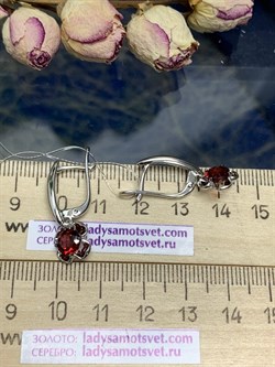 *Серьги Гранат Мозамбик арт. С1262/Ag-607/11-890 вес около 3,78 г - фото 242472 *Серьги Гранат Мозамбик арт. С1262/Ag-607/11-890 вес около 3,78 г - фото 242472
