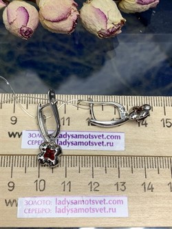 *Серьги Гранат Мозамбик арт. С1262/Ag-607/11-890 вес около 3,78 г - фото 242473 *Серьги Гранат Мозамбик арт. С1262/Ag-607/11-890 вес около 3,78 г - фото 242473