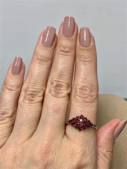 *Кольцо р.19,5 Гранат Мозамбик арт. К1024Ю/Ag-607/11-094 вес 2,15 г - фото 242724 *Кольцо р.19,5 Гранат Мозамбик арт. К1024Ю/Ag-607/11-094 вес 2,15 г - фото 242724